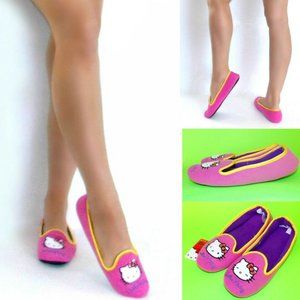 Sanrio Hello Kitty women's cozy fleece Slippers 5/6, Pink